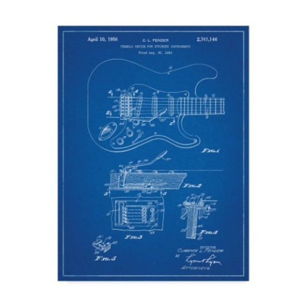 Trademark Fine Art Cole Borders 'Guitar 3' Canvas Art, 24x32 ALI21703-C2432GG